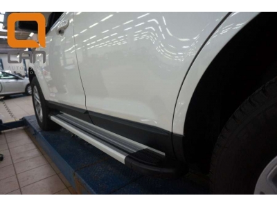 Пороги алюминивые Brilliant Silver Турция для Land Rover Discovery Sport 2014-2021
