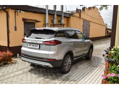 Фаркоп для Geely Atlas Pro 2021-2024, Belgee X70 2024-н.в. съемное крепление шара под американский квадрат
