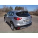 Защита заднего бампера овальная длинная 75х42 мм ТСС для Mazda CX-5 2015-2021