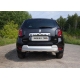 Защита заднего бампера овальная длинная 75х42 мм ТСС для Renault Duster 2015-2021