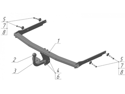 Фаркоп Avtos для Ford Focus C-max 2004-2010
