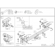 Фаркоп оцинкованный Galia шар BMA съёмный для Nissan X-Trail T30 2001-2007