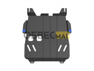 Защита картера и коробки передач для RENAULT Logan II (14-19); Dokker (17-) 1.4, 1.6 бен./1.5 диз. МТ / Рено Логан