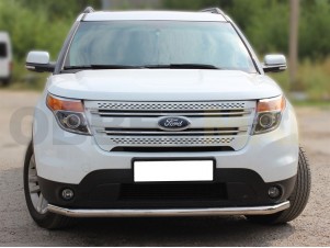 Защита переднего бампера 60 мм с подгибами для Ford Explorer Sport № FE2013S_1