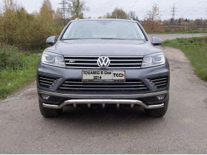 Защита передняя кенгурин 60-42 мм для Volkswagen Touareg R-Line № VWTOUARRL14-11