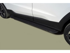 Пороги алюминиевые Slim Line Black 1720 мм для JAC JS4 2020 – н.в. JACJS422-09B