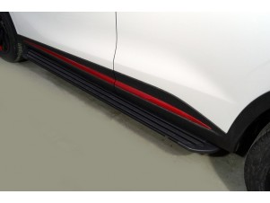 Пороги алюминиевые Slim Line Black 1720 мм для Omoda C5 2022 – н.в. OMOC522-10B